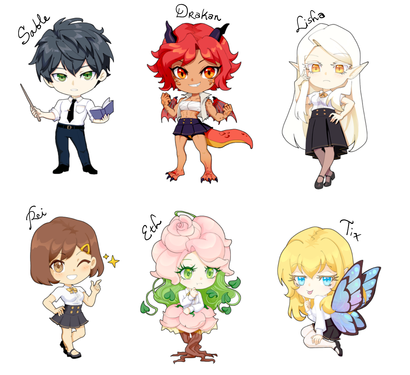 Sable&#39;s Grimoire Chibis