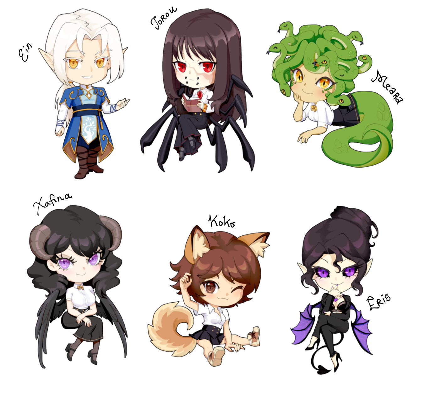 Sable&#39;s Grimoire Chibis